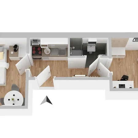 Apartament Designoase Fuer 3 Mit Blick Auf Den Wismarer Hafen